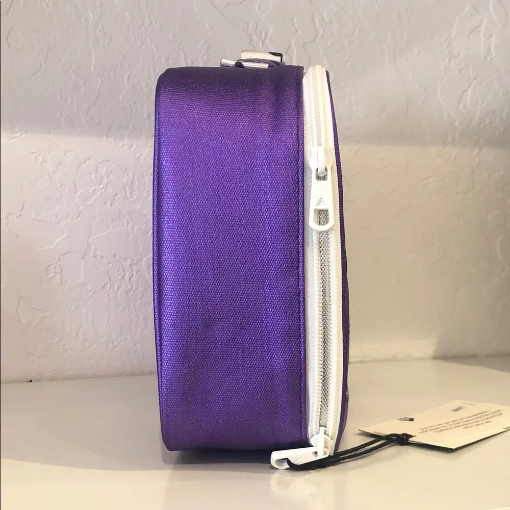 STATE Purple Rainbow Heart Cosmetic Case with Floral Motif